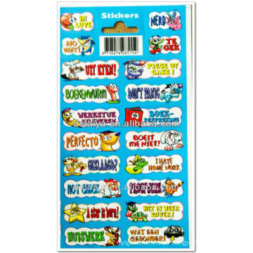 cartoon characters offset printing paper stickers